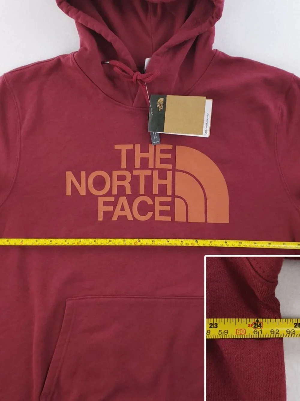 North Face Hoodie Fleece Circular Design Half Dome Pullover Men's XL NWT